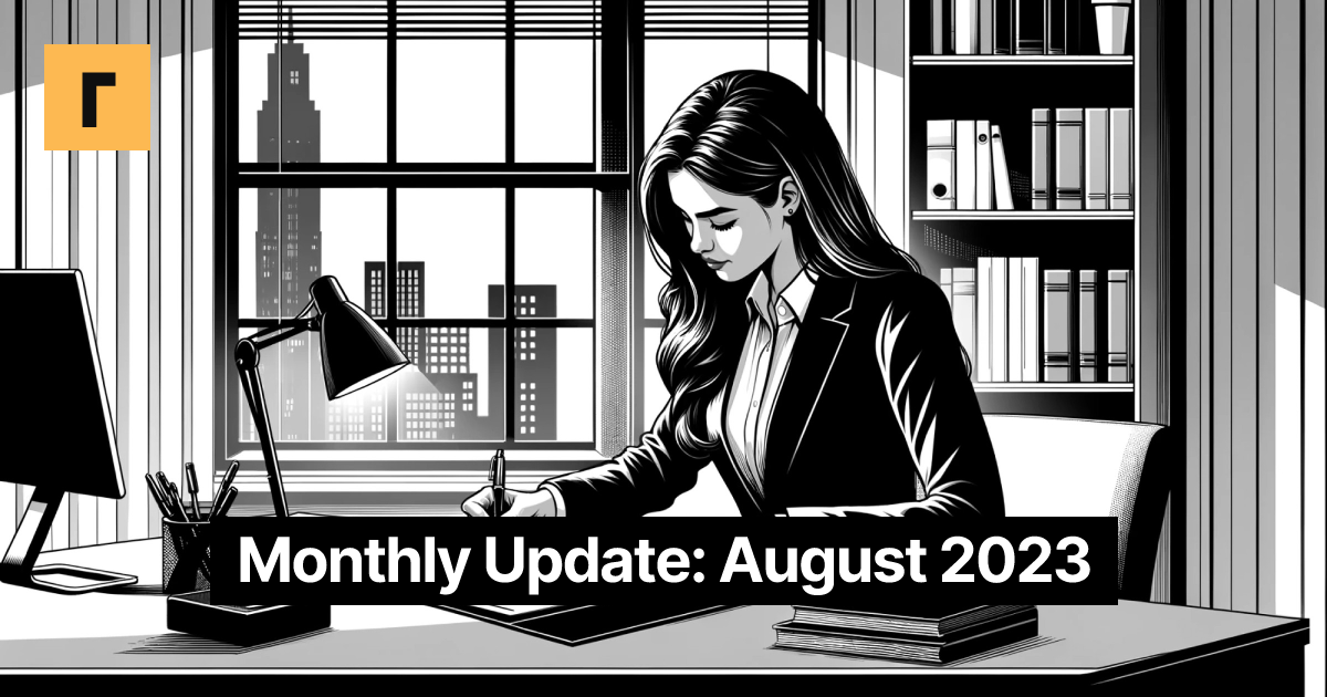 Monthly Update: August 2023 Cover Image