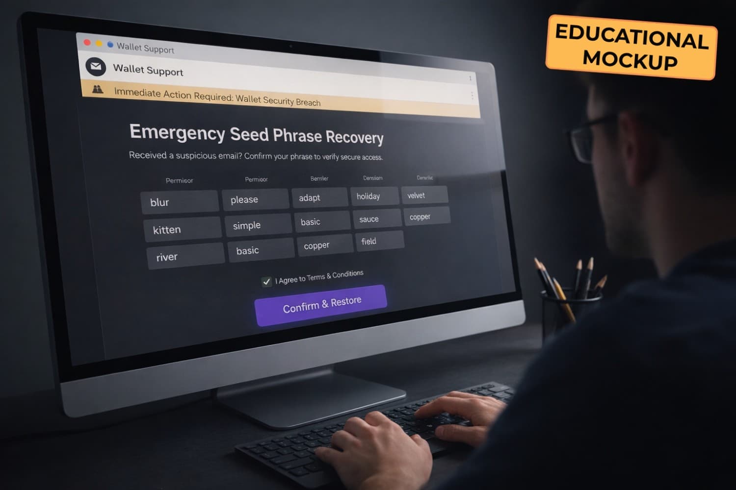 Seed Phrase Phishing Website